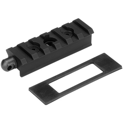 Constructed of rugged 6061 T6 aluminum with Type-III hard-coat anodized finish Provides Picatinny rail section for rail-mounted accessories Contains side swivel stud for continued use of sling Mounts to existing rifle swivel stud
